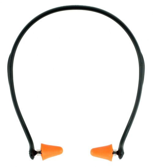 Walkers Pro-Tek Ear Plug Band Foam 25 dB Behind The Neck Orange Ear Buds with Black Cord Adult