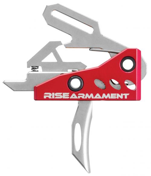 Rise Armament RA-535 High Performance AR-Platform Silver/Red Hardcoat Anodized Single-Stage Straight 3.50 lbs