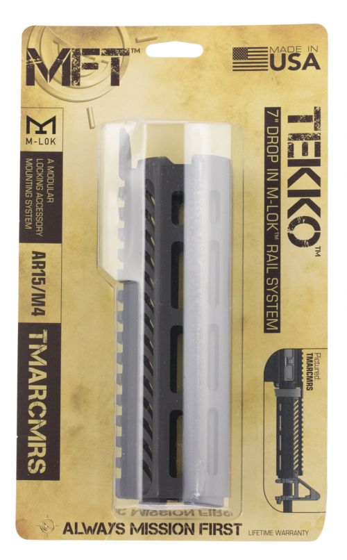 Mission First Tactical Tekko Rail System AR-15 Carbine Black Hardcoat Anodized Aluminum 7 M-LOK