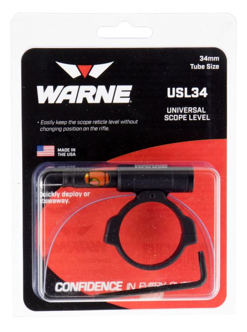 Warne Universal Scope Level 34mm Tube Diameter Aluminum Black