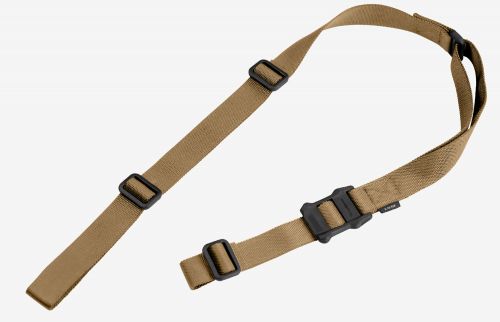 Magpul MS1 Sling 1.25 W x 48- 60 L Adjustable Two-Point Coyote Nylon Webbing for Rifle