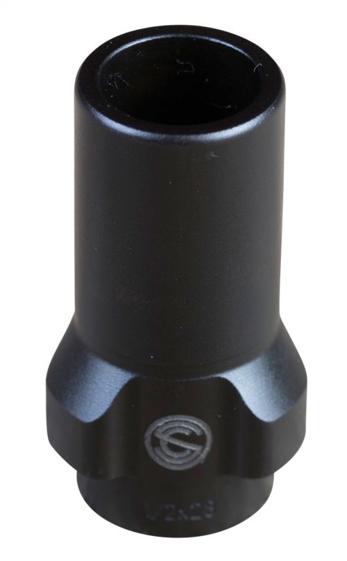 SilencerCo 3-Lug Muzzle Device 9mm Luger 1/2x36 Threads Black Steel