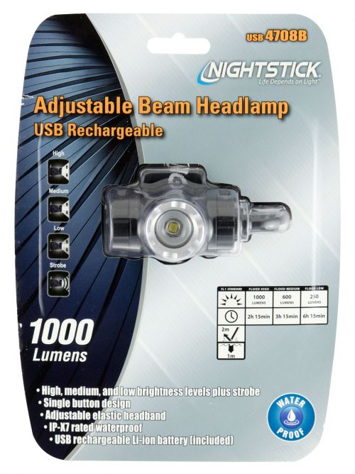NightStick Headlamp Black 1000 Lumens USB