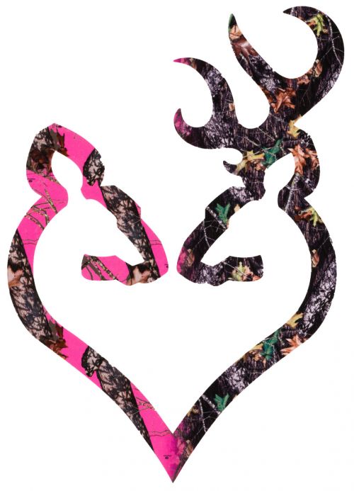 Browning Buck Mark Heart Decal 6 His & Her Camo