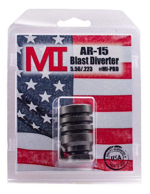 Midwest Industries AR-15 223 Rem,5.56x45mm NATO Blast Diverter 1/2-28 tpi Black Phosphate Steel