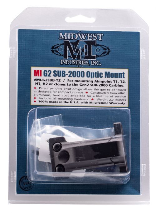 Midwest Industries Sub-2000 Optic Mount Black Hardcoat Anodized