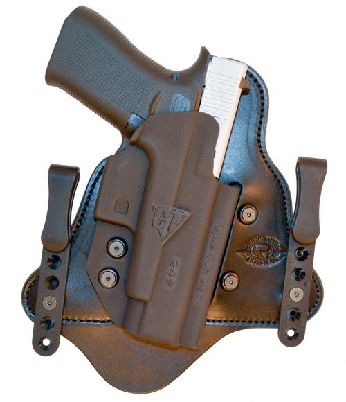 Comp-Tac MTAC Black Kydex Holster w/Leather Backing IWB fits For Glock 48 Right Hand