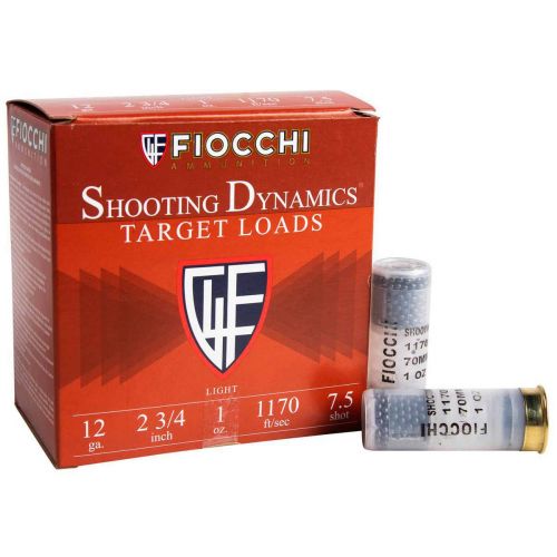 Fiocchi Shooting Dynamics Target Load  12 Gauge Ammo 1oz  2.75 #7.5 shot 25 Round Box