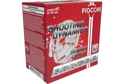 Fiocchi Shooting Dynamics Target Load 12 GA 2.75 1 1/8 oz  #7.5  25rd box