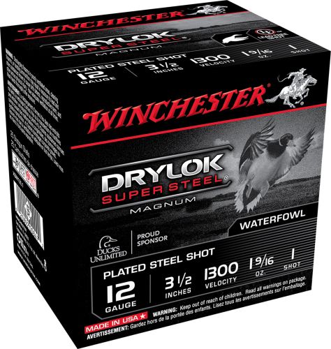 Winchester Ammo Drylock Super Steel Magnum 12 Gauge 3.5 1 9/16 oz 1 Shot 25 Bx/ 10 Cs