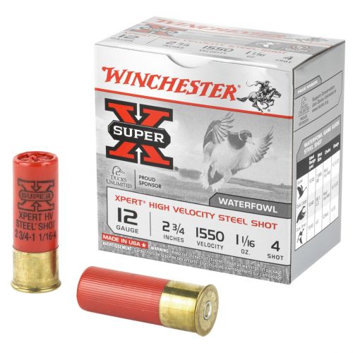 Winchester Ammo Super X Xpert High Velocity 12 Gauge 2.75 1 1/16 oz 4 Shot 25 Bx/ 10 Cs