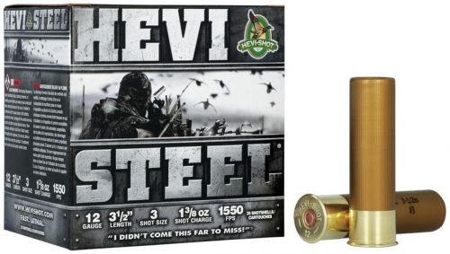 HEVI-Round Hevi-Steel 12 GA 3.5 1 3/8 oz 3 Round 25 Bx/ 10 Cs