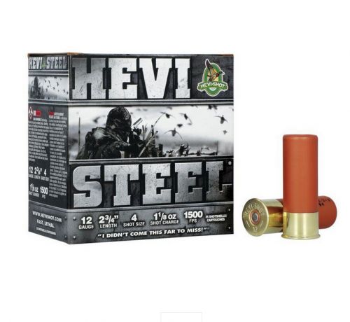 HEVI-Shot Hevi-Steel 12 Gauge 2.75 1-1/8 oz 4 Shot 25 Bx/ 10 Cs