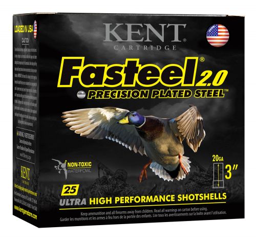 Kent Cartridge Fasteel 2.0 20 GA 3 7/8 oz 2 Round 25 Bx/ 10 Cs