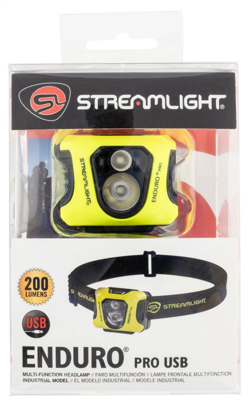 Streamlight Enduro Pro USB Headlamp with Dual Lock Box Yellow