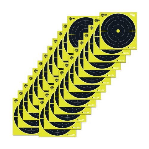 Allen EZ Aim Splash Non-Adhesive Paper 8 x 8 Bullseye Yellow/Black 25 Per Pack