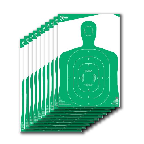 Allen EZ Aim Paper Target 12 x 18 Silhouette Green/White 10 Pack