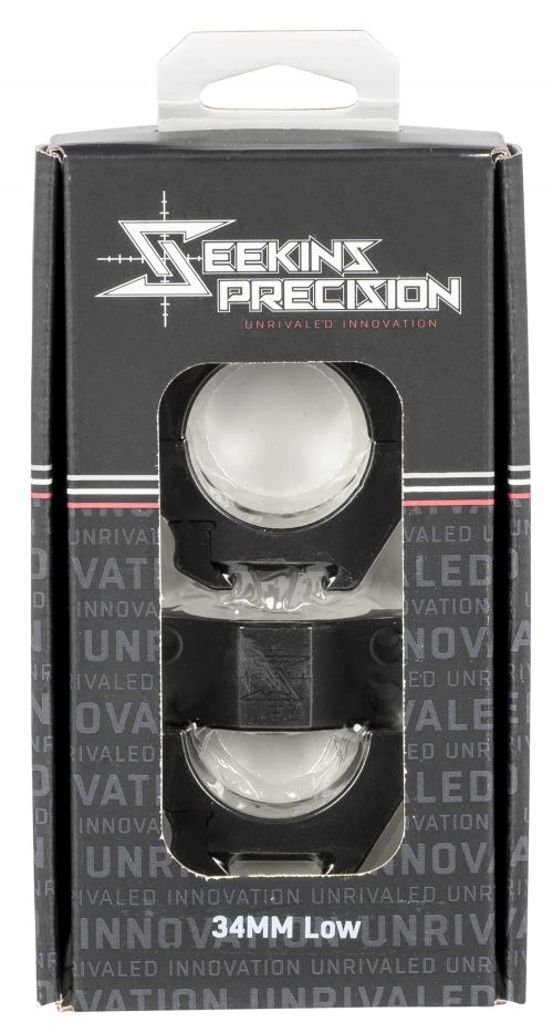 Seekins Precision Scope Rings Picatinny AR Platform 34mm Low Black Anodized