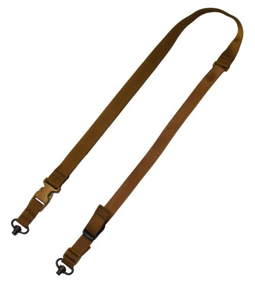 Tacshield Tactical 2-Point Sling with QD Swivels Fast Adjust Coyote Webbing for Rifle/Shotgun