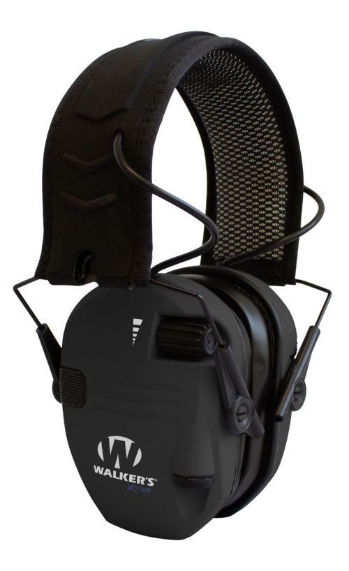 Walkers Razor X-TRM Electronic Polymer 23 dB Over the Head Black Ear Cups w/Black Band