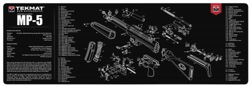 TekMat Original Cleaning Mat HK MP5 Parts Diagram 12 x 36