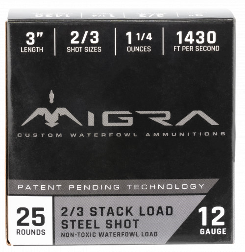 Migra Ammunitions M12S236P Combinational Weekender 12 Gauge 3 1 1/4 oz 1430 fps 2, 3 Shot/25 Bx/6 Cs