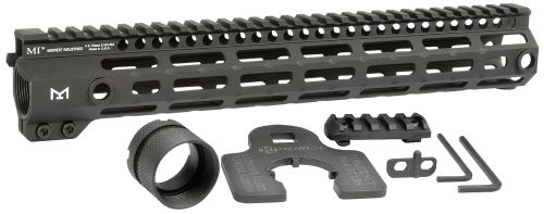 Midwest Industries Tactical G4M Handguard AR-15 Black Hardcoat Anodized Black 12.6 6061-T6 Aluminum M-LOK