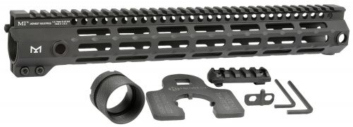 Midwest Industries Tactical G4M Handguard AR-15 Black Hardcoat Anodized Black 14 6061-T6 Aluminum M-LOK