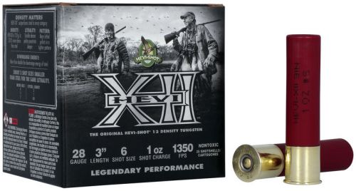 Hevi-Shot HEVI-XII #6 Non-Toxic Shot 28 Gauge Ammo 1 oz 25 Round Box