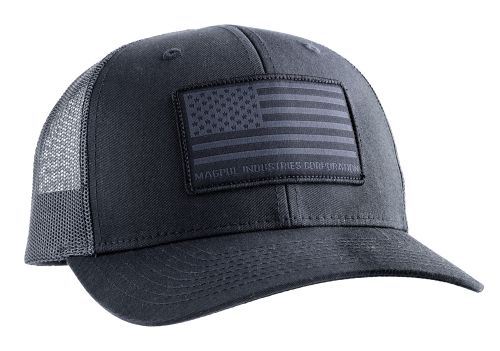 Magpul Standard Black Adjustable Snapback OSFA Structured Woven American Flag Patch