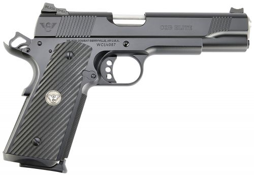 Wilson Combat 1911 CQB Elite 45 ACP 5 8+1 Overall Stainless Steel with Black G10 Starburst Grip Ambi Thumb Safety