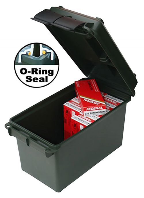 MTM Case-Gard AC50C Ammo Can 50 Cal Rifle Black Polypropylene 7.4 x 13.5 x 8.5 25 lbs