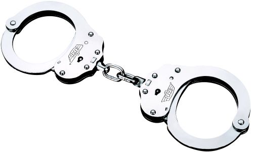 Uzi Accessories Handcuffs NIJ Silver Steel Includes 2 Keys