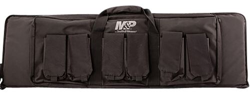 M&P Accessories Pro Tac 42 Black Nylon with Full Length External Pocket & 6 Magazine Pouches Includes Padded Shoulder St