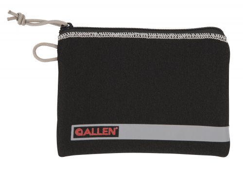 Allen Pistol Pouch made of Black Polyester with Lockable Zippers, ID Label & Fleece Lining Holds Compact Size Handgun 5 L 