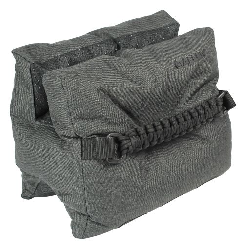 Allen Eliminator Shooting Rest Prefilled Front Bag made of Gray Polyester, weighs 12.10 lbs, 11.50 L x 7.50 H & Paracord