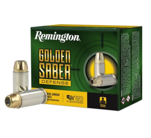 Remington Ammunition Golden Saber Defense 40 S&W 165 gr Brass Jacket Hollow Point (BJHP) 20 Bx/ 25 Cs