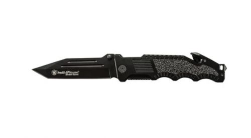 Smith & Wesson M&P Border Guard Folding Knife 4.4 Plain Clip Point Tanto Blade