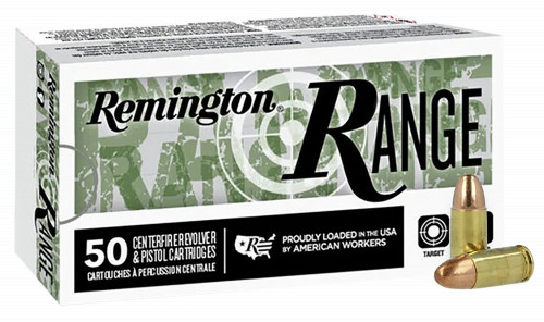 Remington Ammunition R27780 Remington Range 9mm Luger 124 gr/ Full Metal Jacket (FMJ) 50 Per Box/ 20 Cs