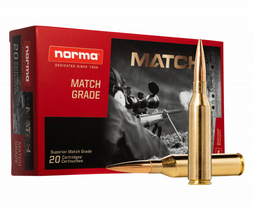 Norma Ammunition 20174602 Dedicated Precision Golden Target Match 300 Norma Mag 230 gr Hollow Point Boat-Tail (HPBT) 20 Per Box/