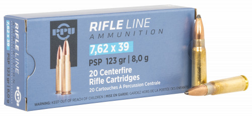 TR&Z Metric Rifle Rifle Line 7.62x39mm 123 gr Pointed Soft Point (PSP) 20 Per Box/ 50 Cs