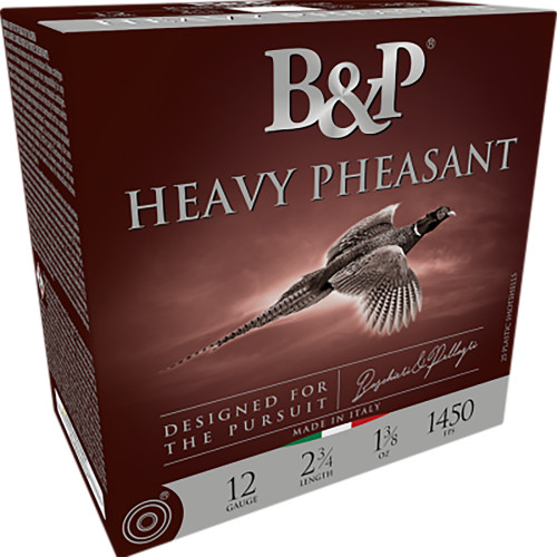 B&p Ammunition Heavy Pheasant 12 Gauge 2.75 1 3/8 oz 6 Shot 25 Per Box/ 10 Case