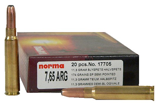 Norma 7.65 MM Argentine 174 Grain Soft Point 20/Box