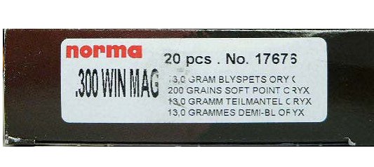 Norma 7MM Remington Mag 156 Grain Oryx 20/Box