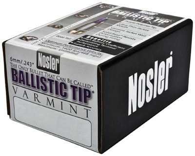 Nosler Spitzer Varmint Ballistic Tip 6MM Cal 70 Grain 250/Bo