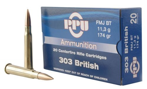 PPU Standard Rifle 303 British 174 gr Full Metal Jacket  20rd box