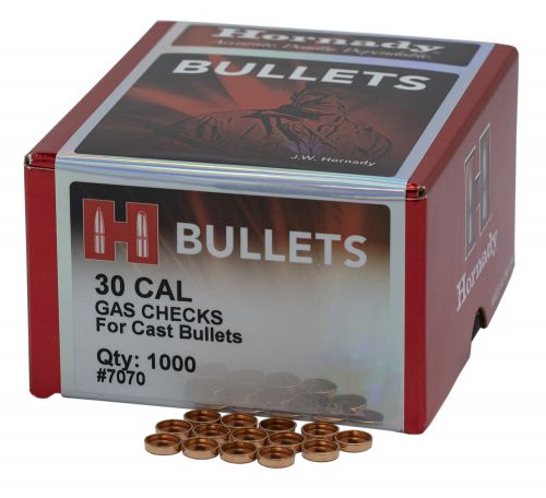 Hornady 7070 Crimp-On Gas Checks 30 Cal Cast Bullets 1000 Per Box