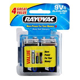 RayoVac 2 Pack Carded Alkaline 9 Volt Batteries