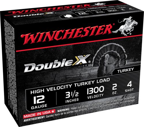 Winchester Double X High Velocity 12 Ga 3 1/2 2 oz #4 10rd box