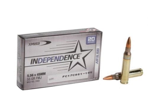 Independence 5.56mm 55 Grain Full Metal Jacket Boattail In M19A1 Ammo Can